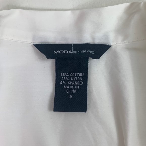 MODA international white button down top - Picture 5 of 6